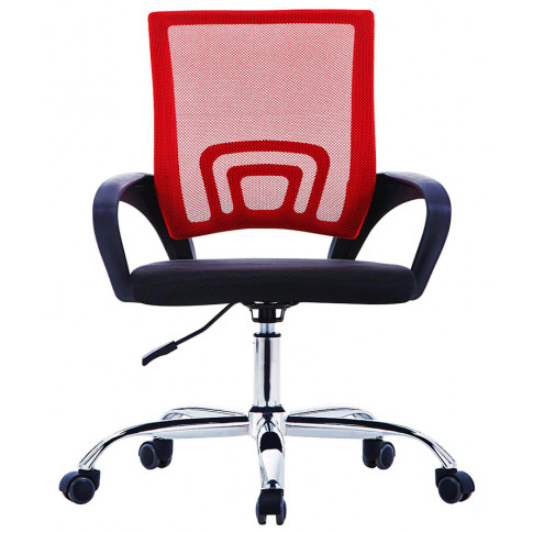 Czarno-czerwony fotel biurowy Savo