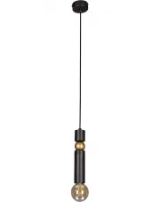 Czarna industrialna lampa wisząca tuba - S078-Cubires w sklepie Edinos.pl