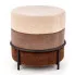 Brązowa tapicerowana pufa Limra