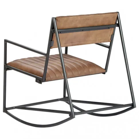 Fotel bujany skóra jasny brąz Tono