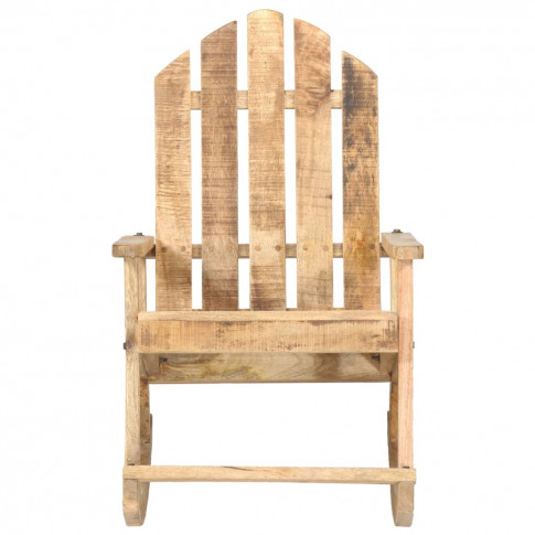 Przód drewnianego bujanego krzesła ogrodowego Megan