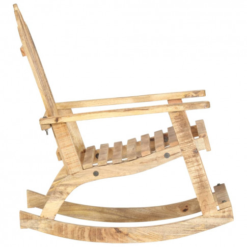 Bok drewnianego bujanego krzesła ogrodowego Megan