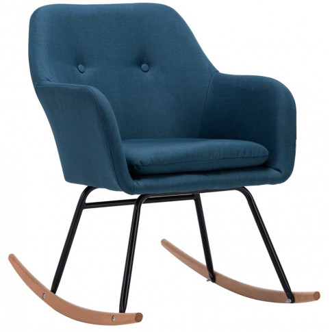 Niebieski nowoczesny fotel bujany – Foxie