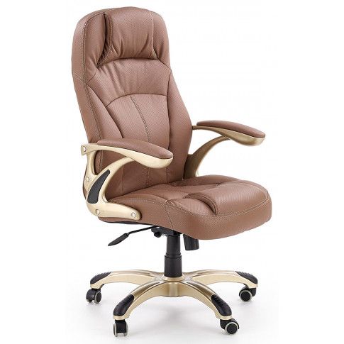 Zdjęcie produktu Ergonomiczny fotel obrotowy Karel - brązowy.