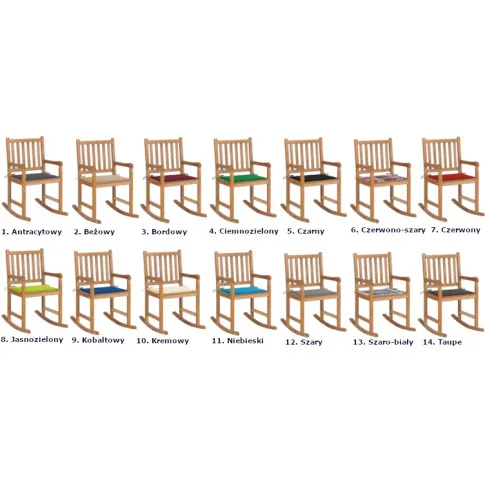 Dostępne kolory poduszek w fotelach Korja