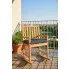 Drewniany fotel bujany na balkon antracyt Karmil