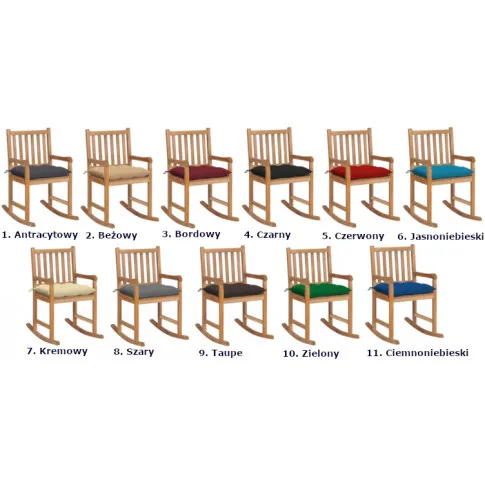 Dostępne kolory poduszek w fotelach Mecedora