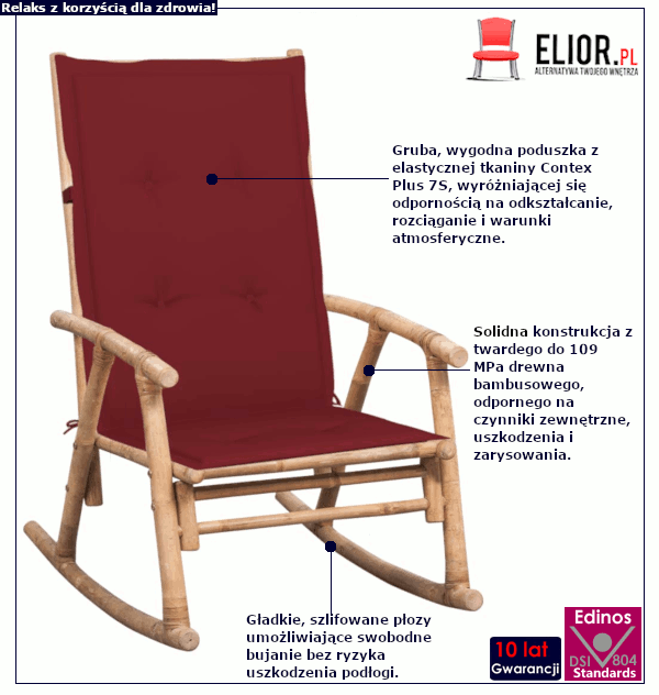 Fotel bujany Bamsa: cechy produktu