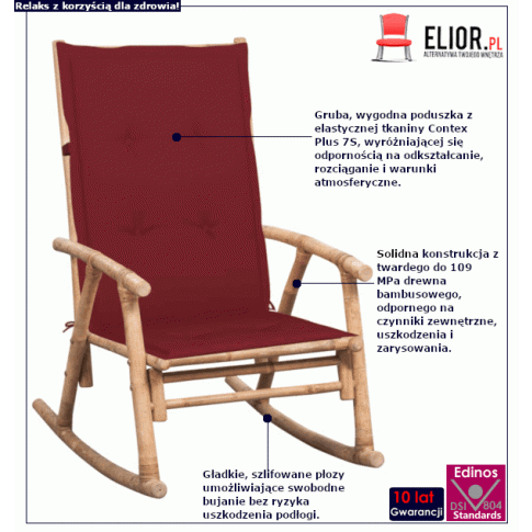 Fotel bujany Bamsa: infografika