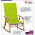 Fotel bujany z drewna Bamsa: infografika
