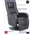 Fotografia Rozkładany fotel wypoczynkowy z masażem Litos - czarny z kategorii Tanie fotele do salonu