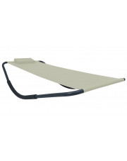 Kremowy leżak plażowy z poduszką - Pafos 5X
