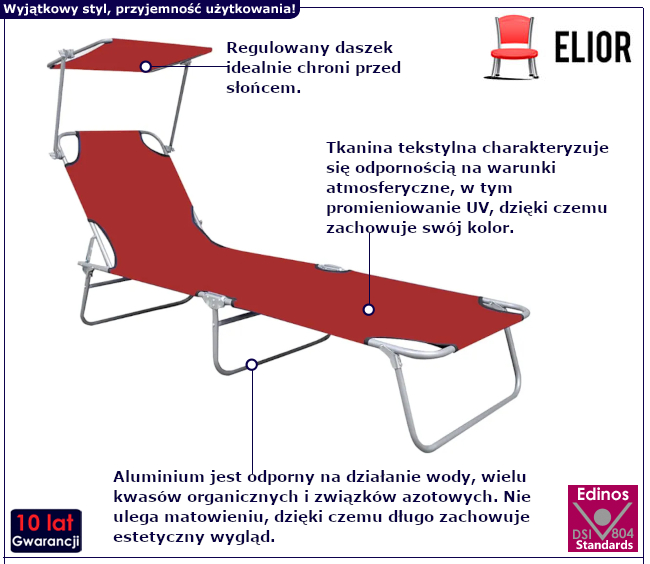 Leżak ogrodowy Riogix