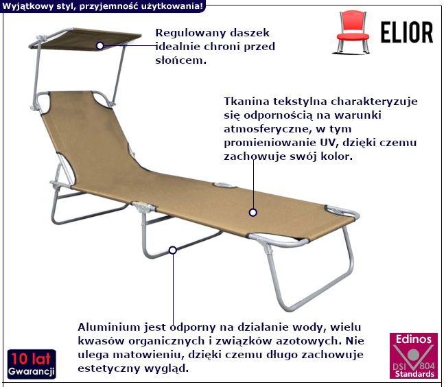 Leżak ogrodowy Riogix