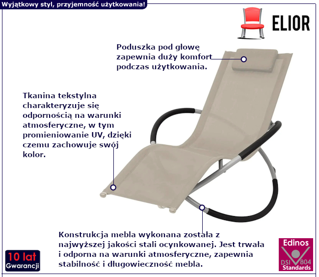 Leżak ogrodowy Mirano