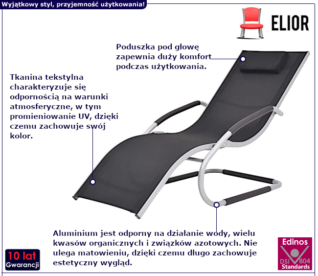 Leżak ogrodowy Rami