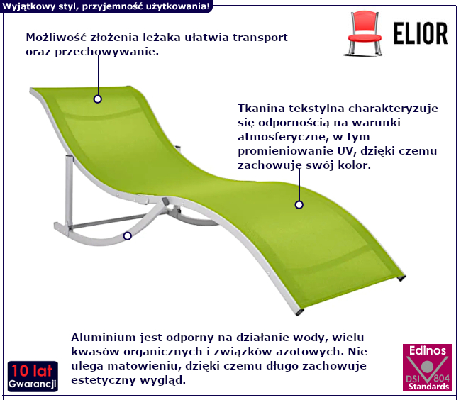 Leżak ogrodowy Revaro