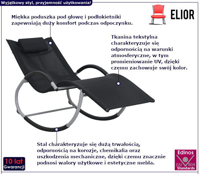 Bujany leżak do ogrodu Robzen