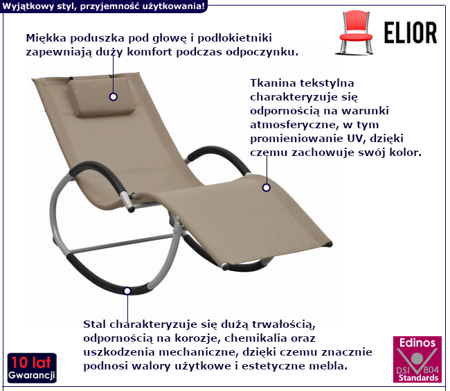 Bujany leżak do ogrodu Robzen