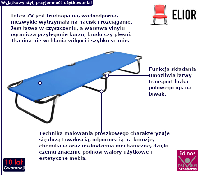 Leżak jednoosobowy Imet