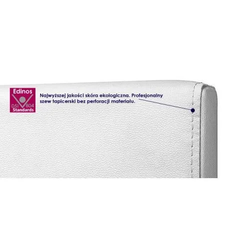 Szczegółowe zdjęcie nr 4 produktu Łóżko białe Iwaela 140x200