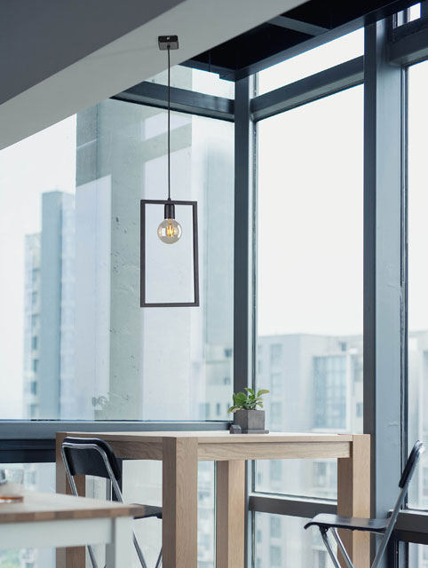 Pojedyncza lampa wisząca S096-Karim geometryczna