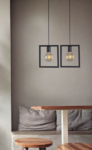 Podwójna lampa wisząca S097-Karim geometryczna