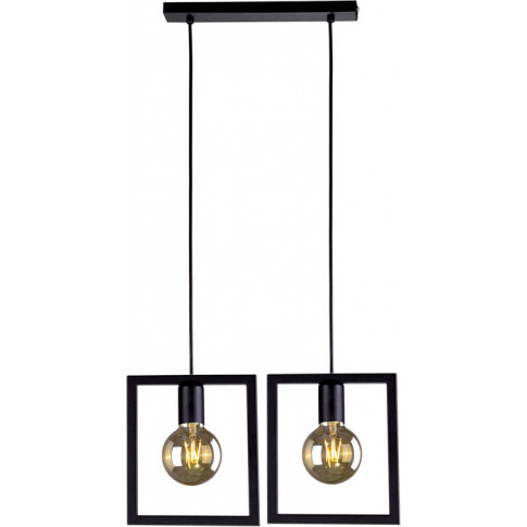 Czarna podwójna lampa wisząca w stylu loftowym S097-Natsa