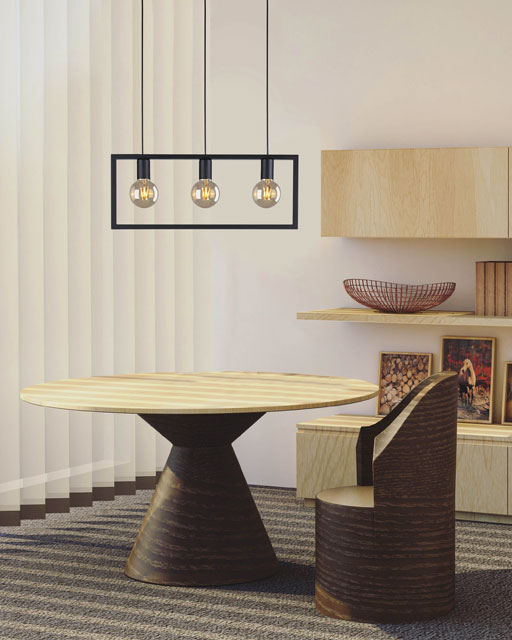 Industrialna lampa wisząca nad stół S099-Karim