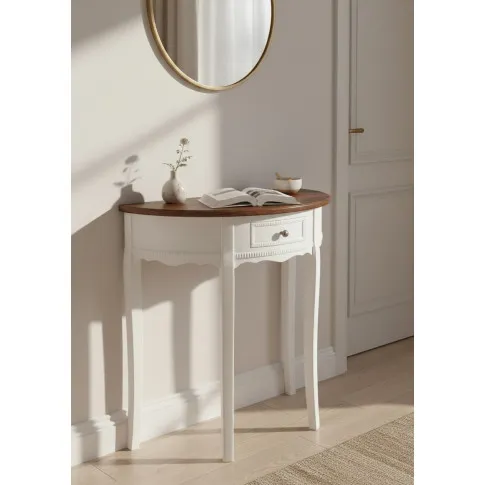 Stolik typu konsola z brązowym blatem   Senf