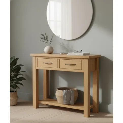 Dębowa konsola z szufladami   Ebis