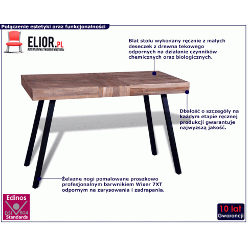 Stolik Fago z drewna tekowego