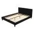Zdjęcie Łóżko czarne skórzane Iwaela160x200 | Edinos.pl