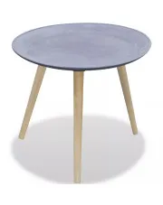 Okrągły stolik imitujący beton - Nandi