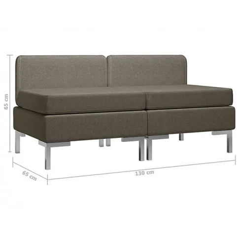 2 segmenty środkowe do zestawu Marsala taupe 