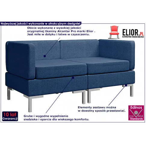 2 segmenty narożne do zestawu Marsala niebieskie