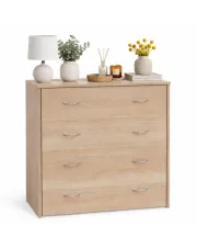 Komoda z 4 szufladami w kolorze dębu - Rilasso w sklepie Edinos.pl