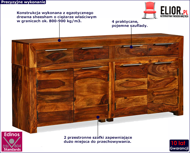 Produkt Drewniana komoda w stylu vintage - Burua