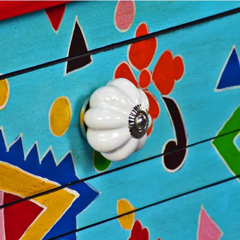 Niebieska rustykalna konsola Fomis