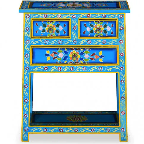 Niebieska szafka drewniana Cahir