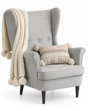 Skandynawski stylowy fotel uszak Asal 2X - 38 kolorów w sklepie Edinos.pl