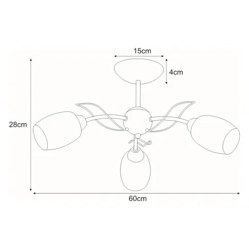 Wymiary żyrandola S103-Vonid