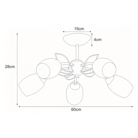 Wymiary żyrandola S104-Vonid