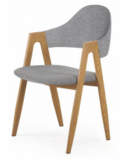 Krzesło gięte tapicerowane Ebris 2X - szare w sklepie Edinos.pl