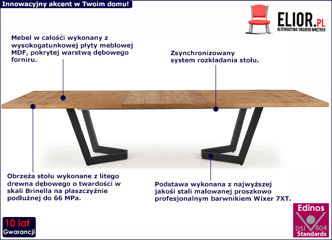 Nowoczesny stół do salonu Iwesi 3X