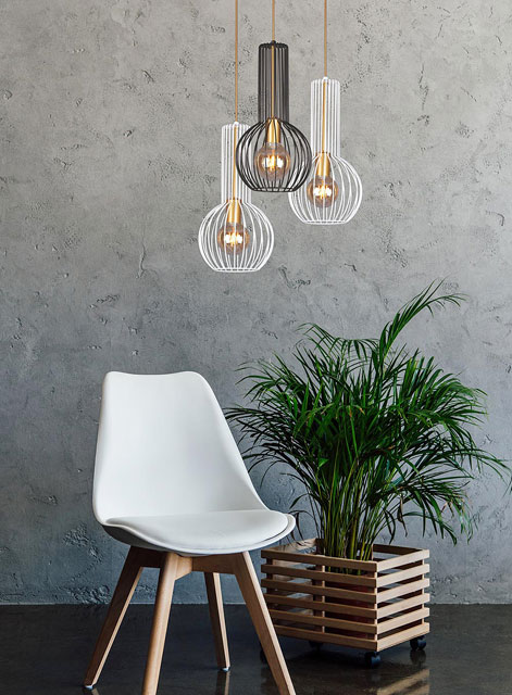 Loftowa regulowana lampa wisząca druciana S182-Nala