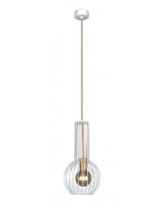Biało-złota loftowa lampa wisząca - S134-Morta w sklepie Edinos.pl