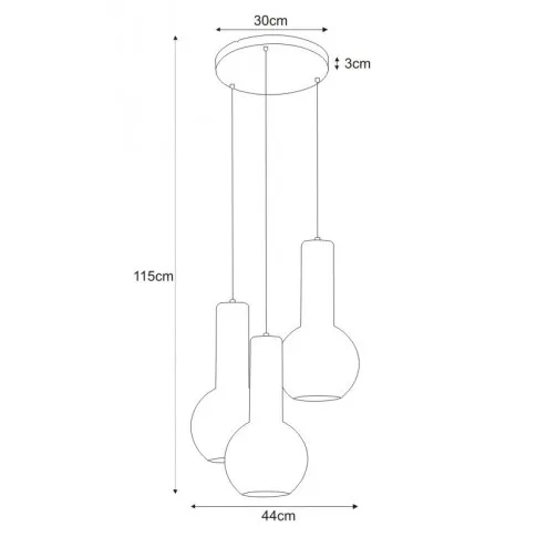 Wymiary lampy S136-Morta