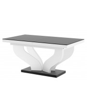 Czarno-biały prostokątny duży stół do jadalni - Tutto 3X w sklepie Edinos.pl