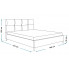 Wymiary tapicerowanego łóżka 160x200 Bennet